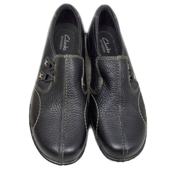 CLARKS COLLECTION ROUND TOE SLIP-ON WOMEN"S FLAT SHOE - Picture 1 of 15